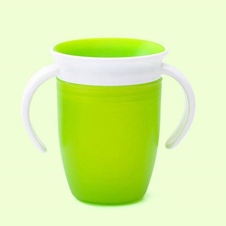 360 Rotating Leakproof Baby Learning Cup, 240ml Rotating Leakproof Baby Learning Cup, 240ml