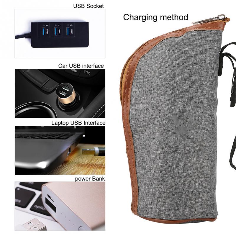 Portable USB Baby Bottle Warmer & Heating Bag