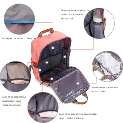 Large Capacity Waterproof Baby Diaper Bag Travel Backpack