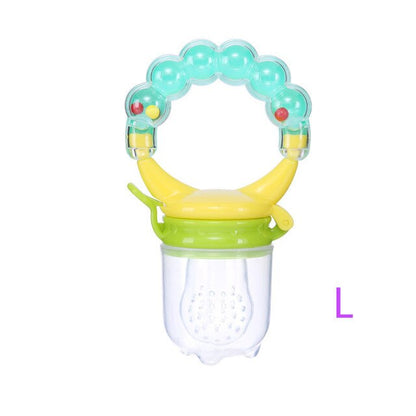 Baby Fruit Feeder Pacifier with Hand Bell Toy