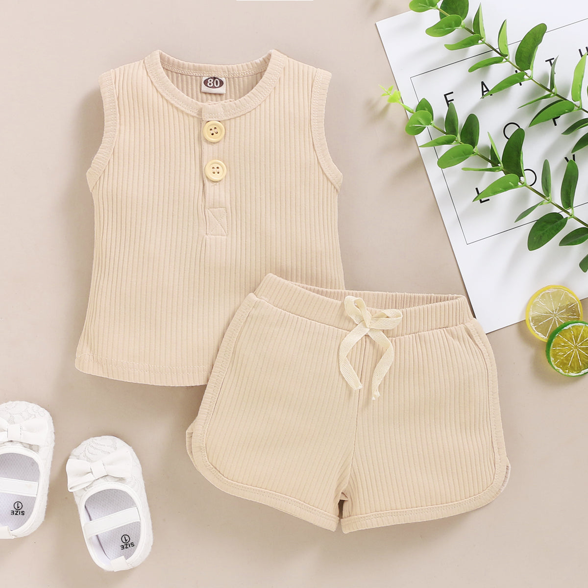 Toddler Sleeveless Vest & Shorts 2-Piece Outfit