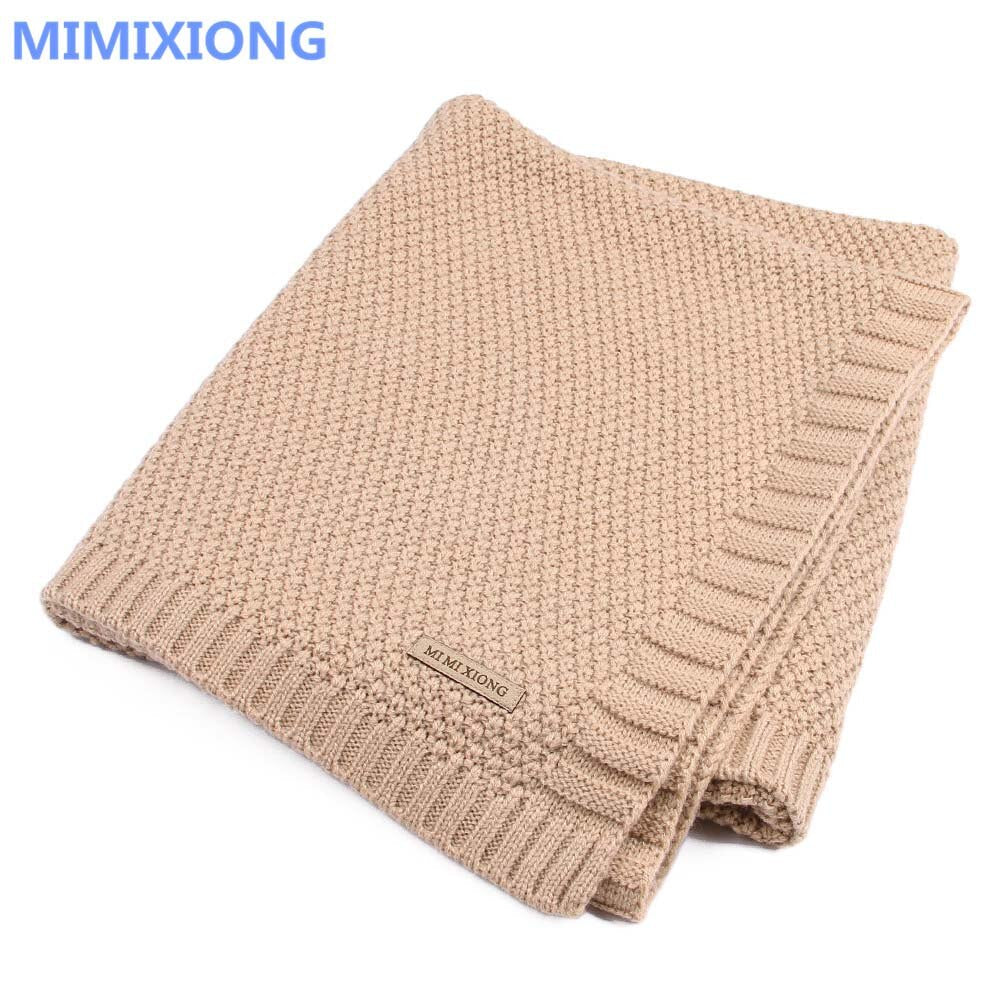 Knitted Acrylic Baby Blanket, 100 × 80 cm
