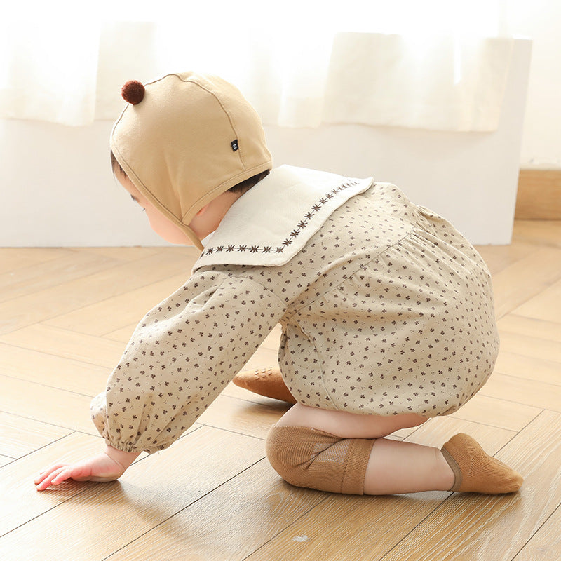 Cotton Baby Socks and Knee-Pad Set