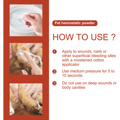 Pet Hemostatic Styptic Wound Healing Powder