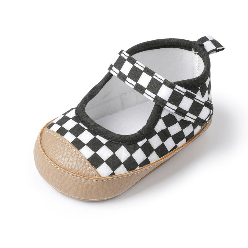 Baby Girl Velcro Shoes with PVC Soles
