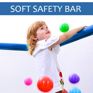55'' Kids Mini Trampoline with Safety Enclosure Net & Balls