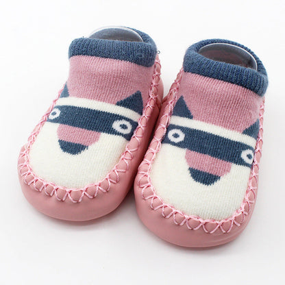 Cartoon Cotton Baby Sock-Shoes with Soft Soles