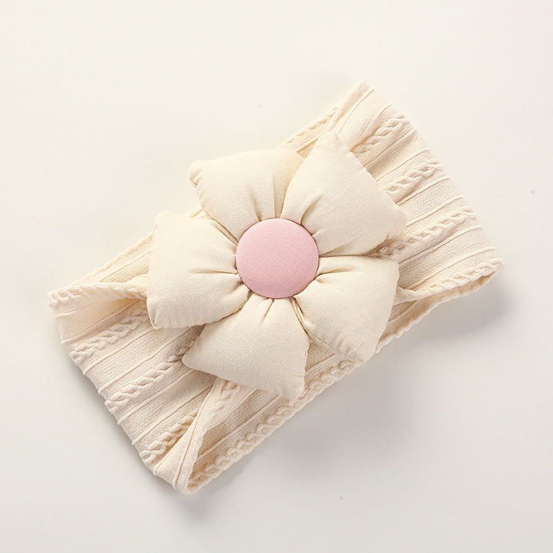 Sofy Nylon Flower Baby Headband, Non-Scratch