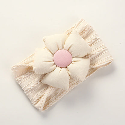 Sofy Nylon Flower Baby Headband, Non-Scratch