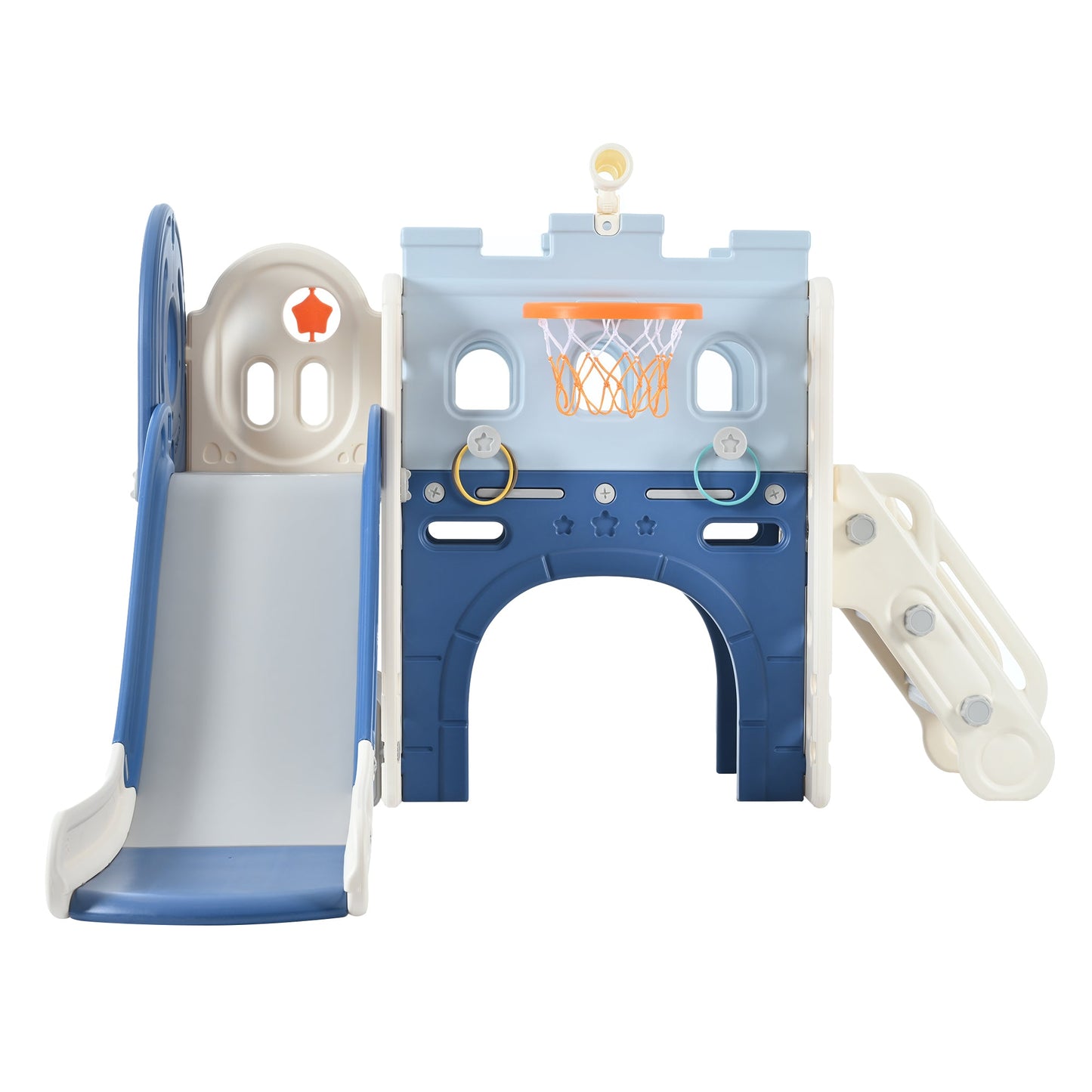 9-in-1 Pirate Ship Toddler Slide Set with Tunnel & Hoop