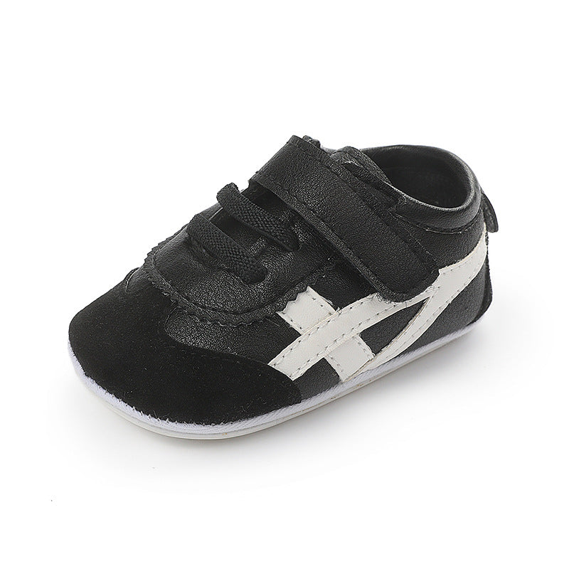 PU Baby & Toddler Shoes with PVC-Rubber Soles