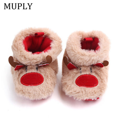 Christmas Elk Cotton Baby Winter Shoes