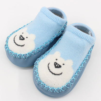 Cartoon Cotton Baby Sock-Shoes with Soft Soles