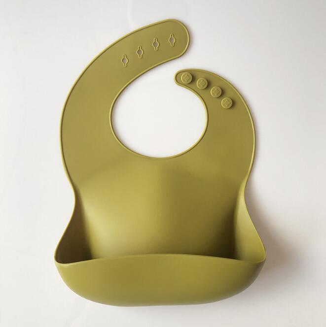 Solid Silicone Baby Feeding Bib