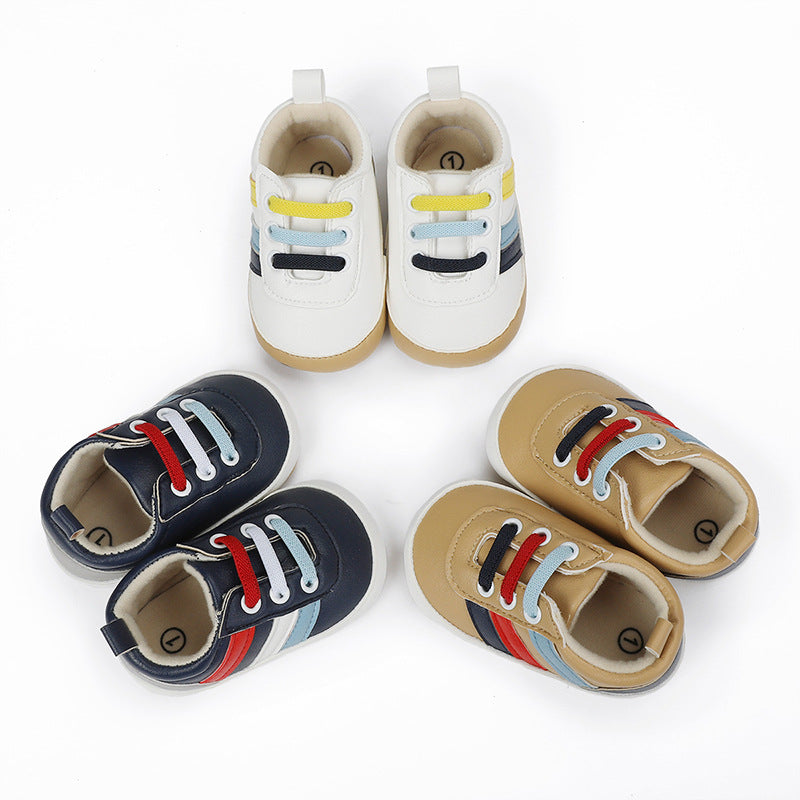 Baby Boy Shoes with PU Uppers and PVC Soles