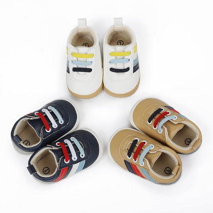 Baby Boy Shoes with PU Uppers and PVC Soles