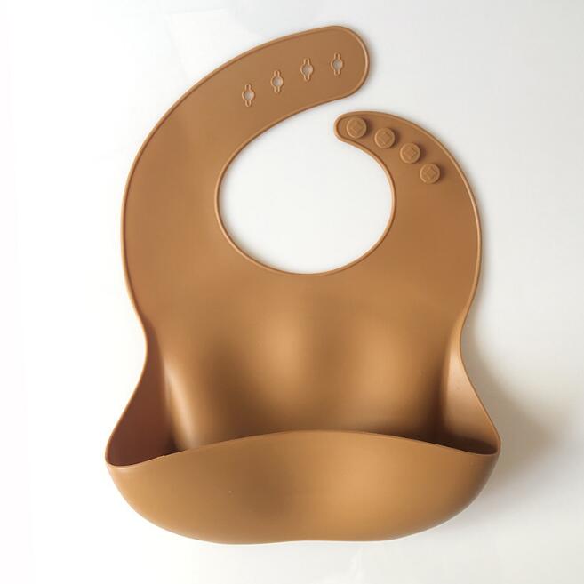 Solid Silicone Baby Feeding Bib