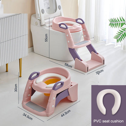Multifunctional Baby Toilet Seat Ring & Step for Kids