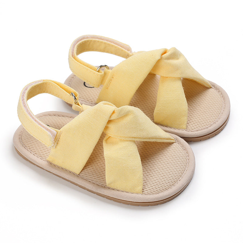 Baby Girl Cotton Summer Sandals with Velcro