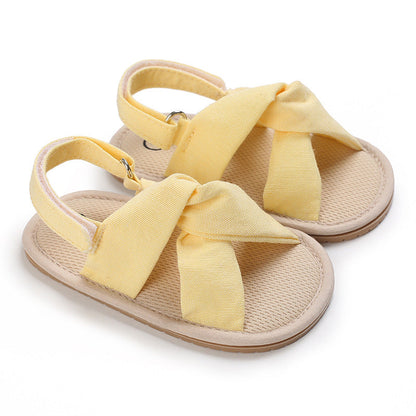 Baby Girl Cotton Summer Sandals with Velcro
