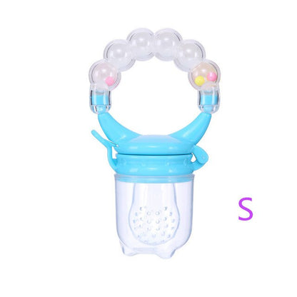 Baby Fruit Feeder Pacifier with Hand Bell Toy