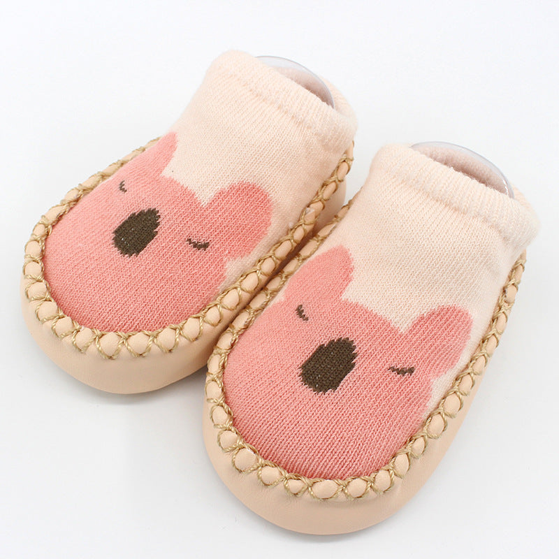 Cartoon Cotton Baby Sock-Shoes with Soft Soles