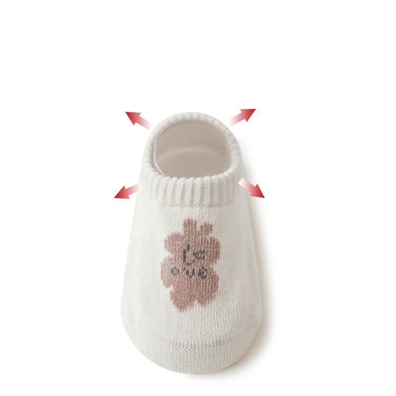 Cartoon Combed-Cotton Baby & Kids' Boat Socks