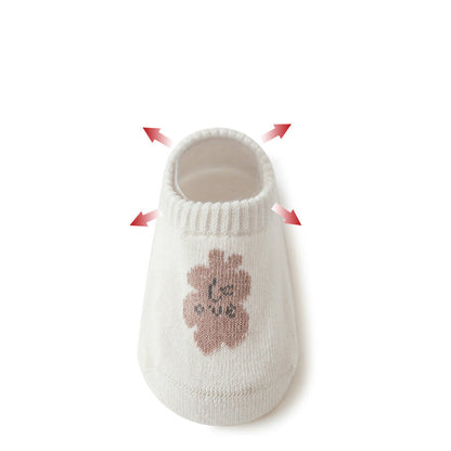 Cartoon Combed-Cotton Baby & Kids' Boat Socks