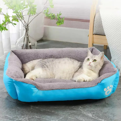 Soft Cozy Fleece Pet Bed with Waterproof Bottom