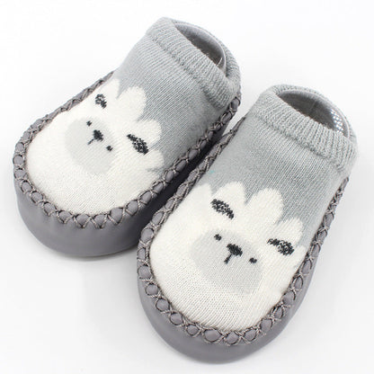 Cartoon Cotton Baby Sock-Shoes with Soft Soles