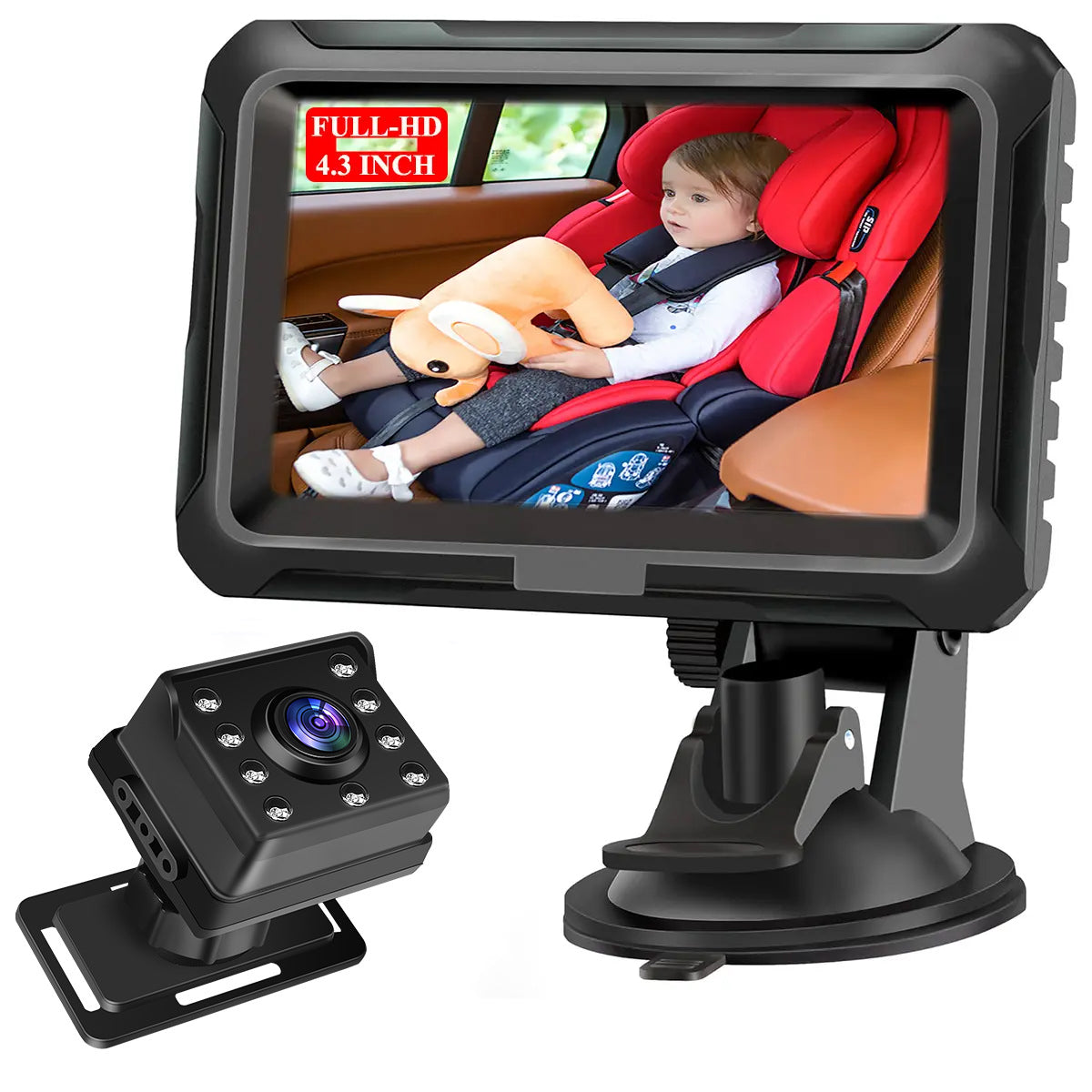 4.3 " HD 1080P Car Baby Monitor Mirror