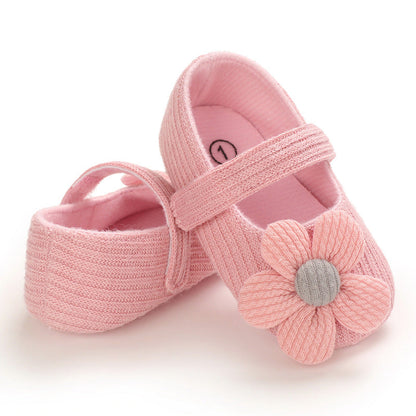 Cotton Baby Girl Shoes with Velcro Closures