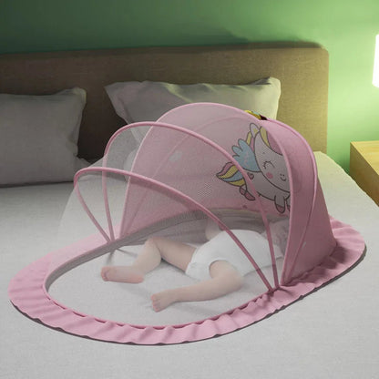 Foldable Full-Cover Baby Crib Mosquito Net