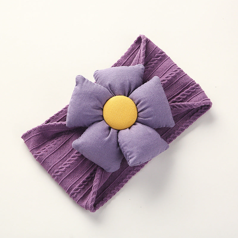 Sofy Nylon Flower Baby Headband, Non-Scratch