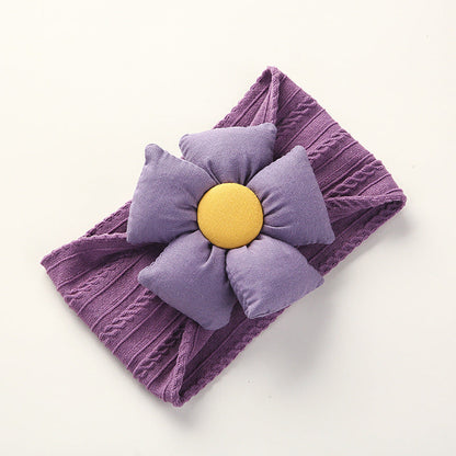 Sofy Nylon Flower Baby Headband, Non-Scratch