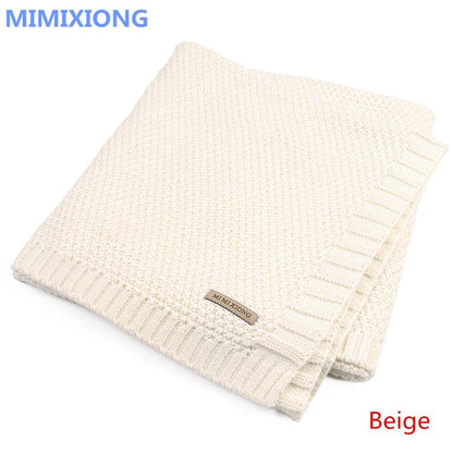 Knitted Acrylic Baby Blanket, 100 × 80 cm