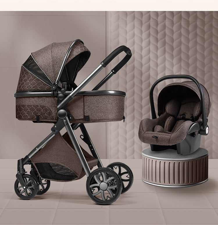 Lightweight Folding Two-Way Shock-Absorbing Baby Stroller