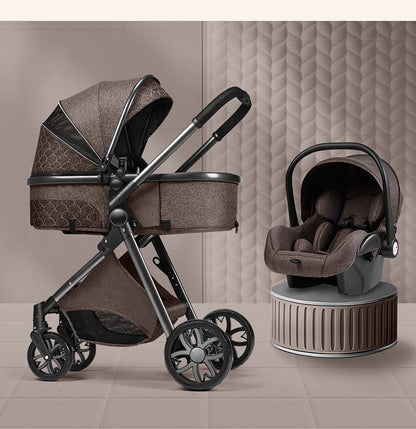 Lightweight Folding Two-Way Shock-Absorbing Baby Stroller