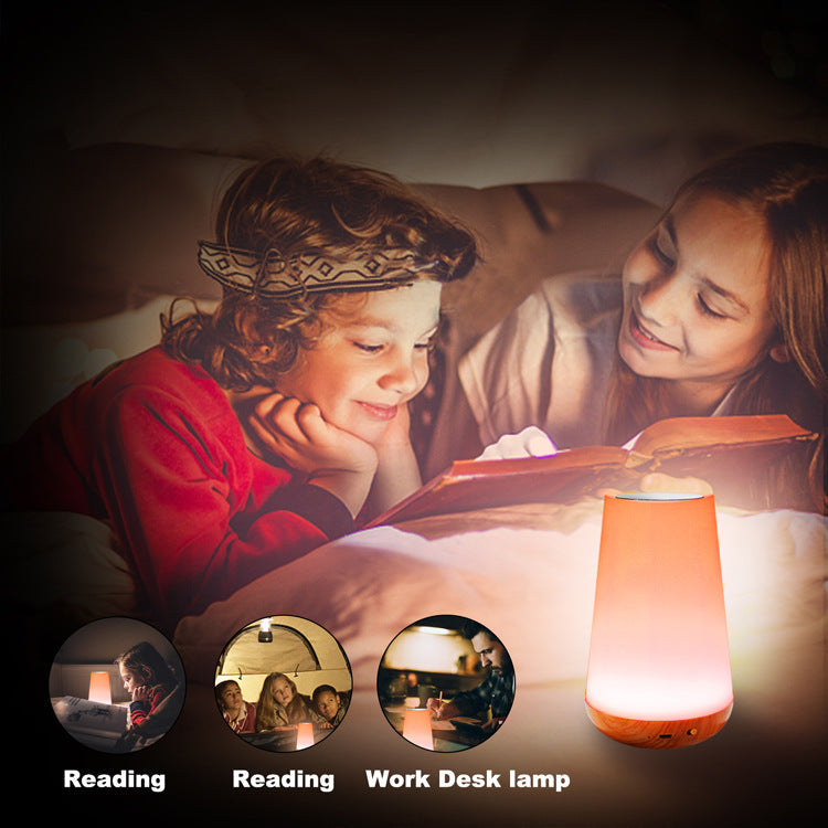 Wood Grain Touch & Remote Control Night Light