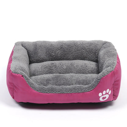 Soft Cozy Fleece Pet Bed with Waterproof Bottom