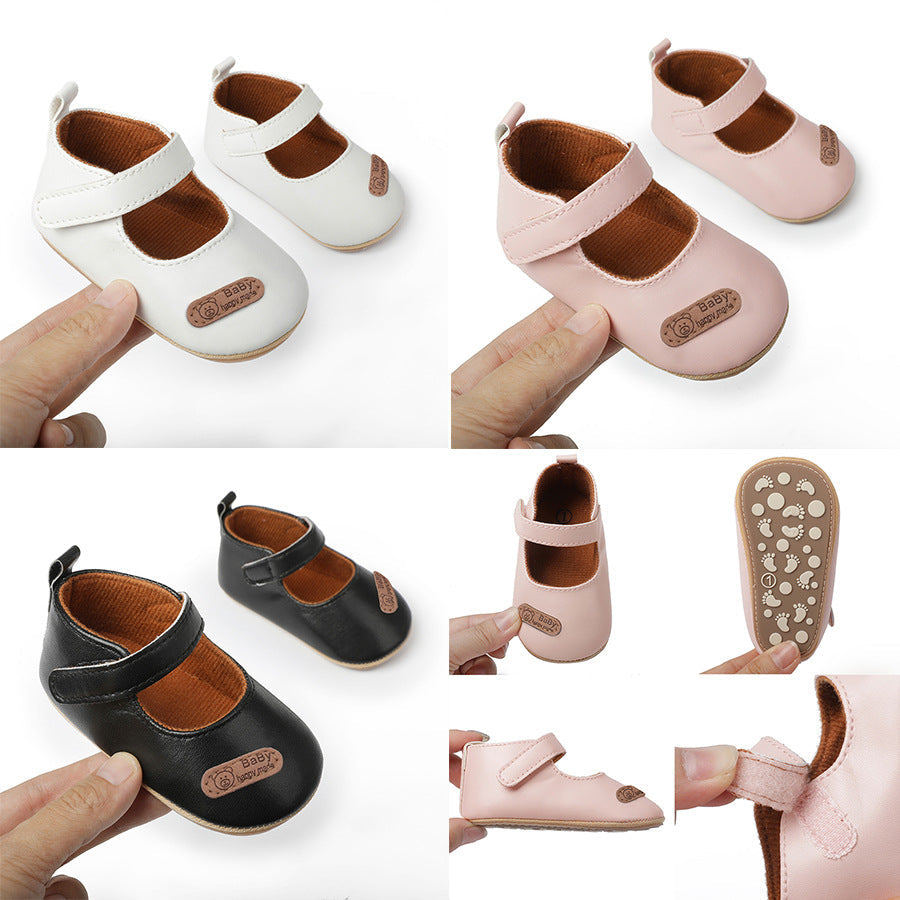 Classic Baby First-Step Shoes with PVC Soles