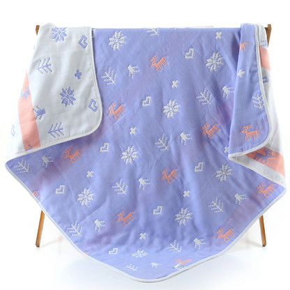 6-Layer 100% Cotton Muslin Baby Swaddle Quilt Blanket