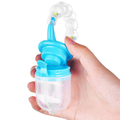 Baby Fruit Feeder Pacifier with Hand Bell Toy
