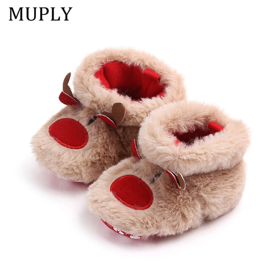 Christmas Elk Cotton Baby Winter Shoes