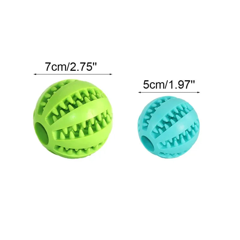 Interactive Rubber Chew Ball Toy for Cats & Dogs