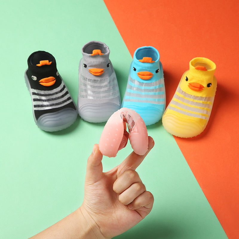Animal-Print Cotton Toddler Floor Shoes
