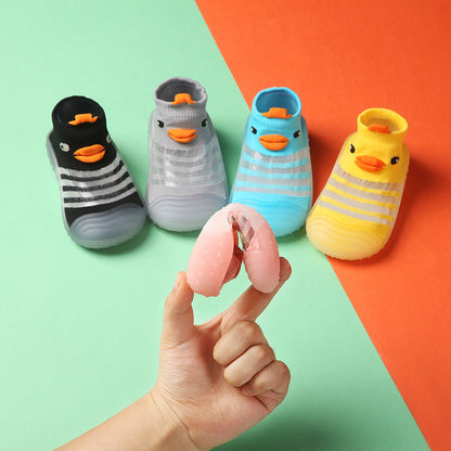 Animal-Print Cotton Toddler Floor Shoes