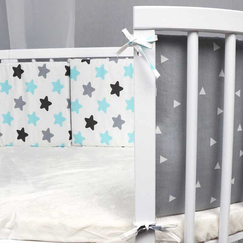 Double-Faced Detachable Print Baby Crib Bumper