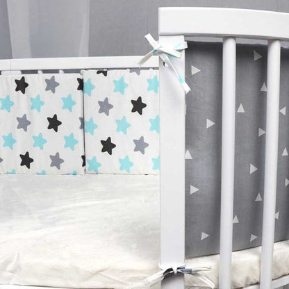 Double-Faced Detachable Print Baby Crib Bumper