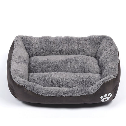 Soft Cozy Fleece Pet Bed with Waterproof Bottom